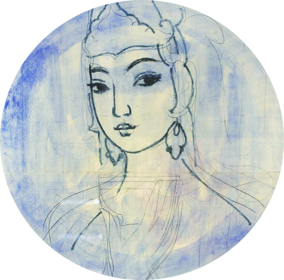 Ахмаров Чингиз Габдурахманович. Портрет девушки в голубом